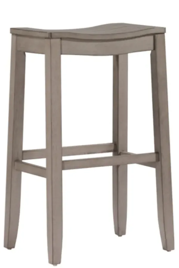 Bar Stools & Counter Height Stools-Kirkland's Home Finley Saddle Seat Counter Stool Gray