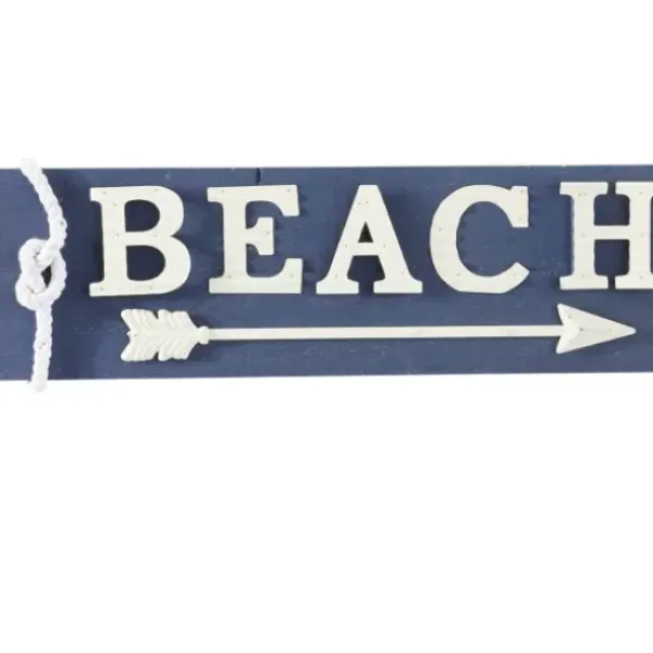Wall Quotes & Signs-Kirkland's Home Fir Beach Arrow Coastal Wall Plaque Blue