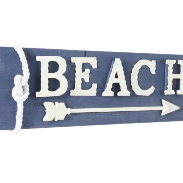 Wall Quotes & Signs-Kirkland's Home Fir Beach Arrow Coastal Wall Plaque Blue
