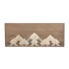 Wall Plaques-Kirkland's Home Fir Wood Abstract Mountain Range Plaque Brown