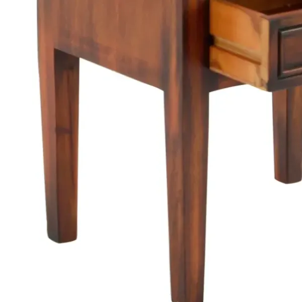 Accent & End Tables-Kirkland's Home Fir Wood Tiered Side Table Brown