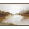 Framed Art-Kirkland's Home Firestone Lake View Framed Canvas Art Print Brown/Gray