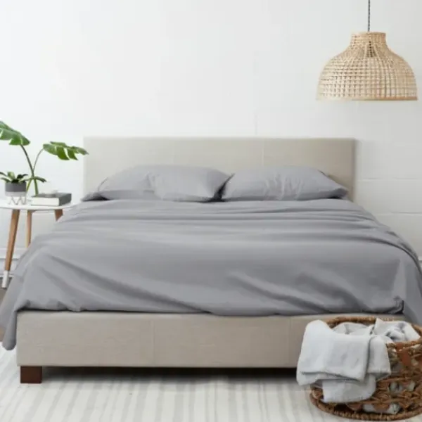 Bed Sheets-Kirkland's Home Flannel Cotton 4-Pc. Queen Bed Sheet Set Gray
