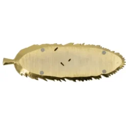 Decorative Trays-Kirkland's Home Flat Feather Tray Gold