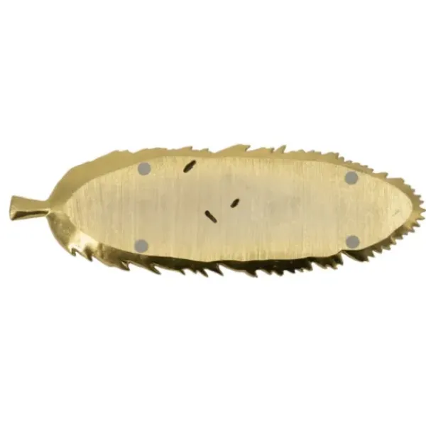 Decorative Trays-Kirkland's Home Flat Feather Tray Gold