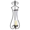 Sconces-Kirkland's Home Fleur Distressed Black Iron Sconce, 31 In.