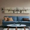 Canvas Art-Kirkland's Home Flight Design Canvas Art Prints, Set Of 3 Tan/Black