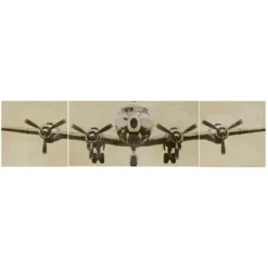 Canvas Art-Kirkland's Home Flight Design Canvas Art Prints, Set Of 3 Tan/Black