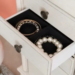 Dressers & Chests-Kirkland's Home Flip Top 5-Drawer Wood Armoire White