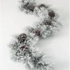 Arrangements & Greenery-Kirkland's Home Flocked Pine And Pine Cone Garland White/Brown