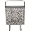 Wall Storage-Kirkland's Home Floral Embossed Metal Wall Pocket