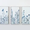 Canvas Art-Kirkland's Home Floral Framed Canvas Art Prints, Set Of 3 Blue