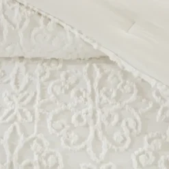 Comforters-Kirkland's Home Floral Full/Queen 4-Pc. Comforter Set White