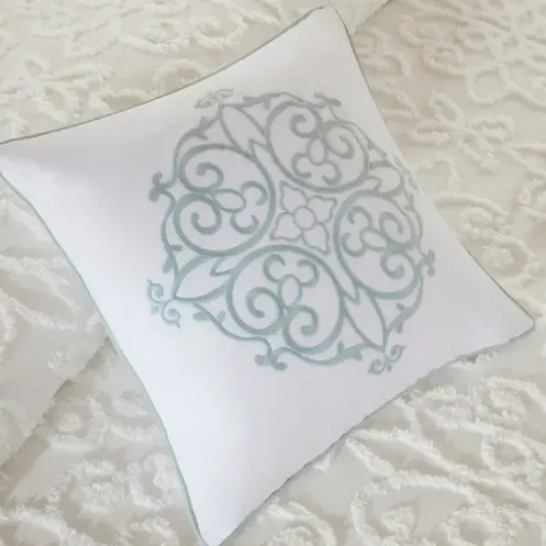 Comforters-Kirkland's Home Floral Full/Queen 4-Pc. Comforter Set White