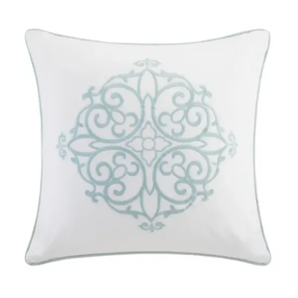 Comforters-Kirkland's Home Floral Full/Queen 4-Pc. Comforter Set White