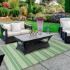 Outdoor Rugs-Kirkland's Home Floral Medallion Jenn Outdoor Rug, 5X7 Blue/Green