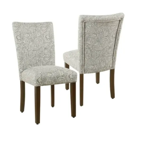 Dining Chairs-Kirkland's Home Floral Parsons Dining Chairs, Set Of 2 Gray
