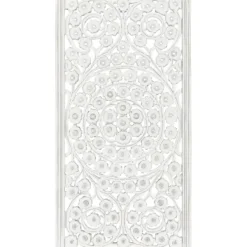 Wall Plaques-Kirkland's Home Floral Wood Plaque, 48X28 In. White