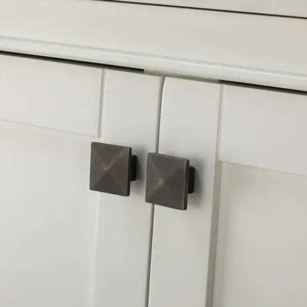 Bathroom Furniture-Kirkland's Home Florence Wood Backsplash Sink Vanity White