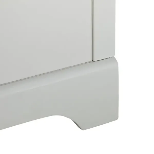 Bathroom Furniture-Kirkland's Home Florence Wood Backsplash Sink Vanity White