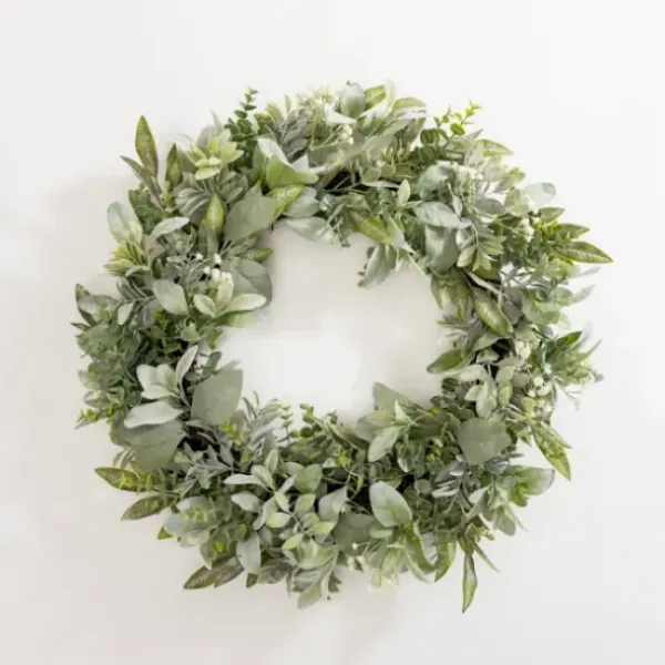 Wreaths-Kirkland's Home Flourishing Ery Mix Wreath Green
