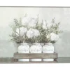 Canvas Art-Kirkland's Home Flower Jars Framed Canvas Art Print White