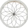 Wall Plaques-Kirkland's Home Flower Metal And Wood Art Wall Plaque White/Black