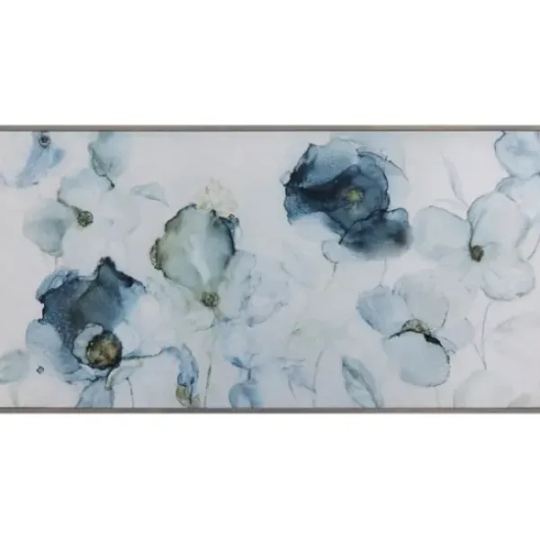 Framed Art-Kirkland's Home Flowering Indigo Floral Framed Art Print Blue/White/Black