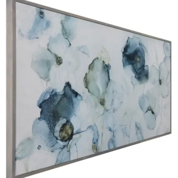 Framed Art-Kirkland's Home Flowering Indigo Floral Framed Art Print Blue/White/Black