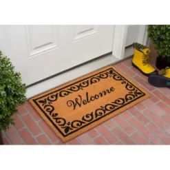 Doormats-Kirkland's Home Flowery Tiles Entry Doormat Brown