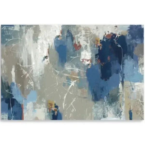 Canvas Art-Kirkland's Home Fluttered Giclee Canvas Art Print Gray/Blue