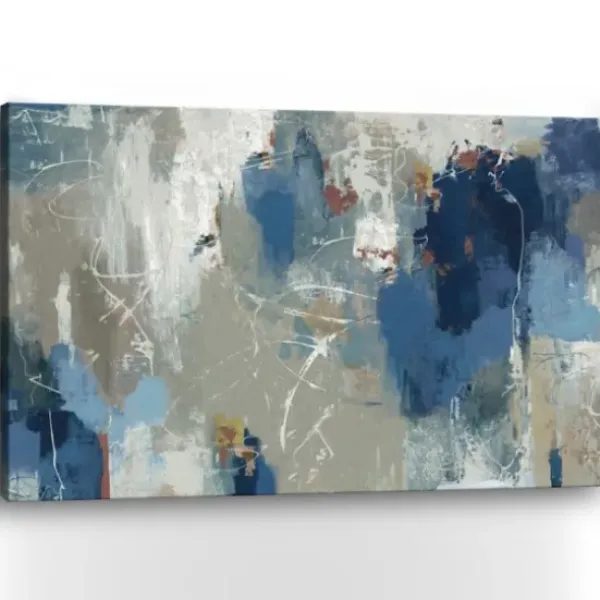 Canvas Art-Kirkland's Home Fluttered Giclee Canvas Art Print Gray/Blue