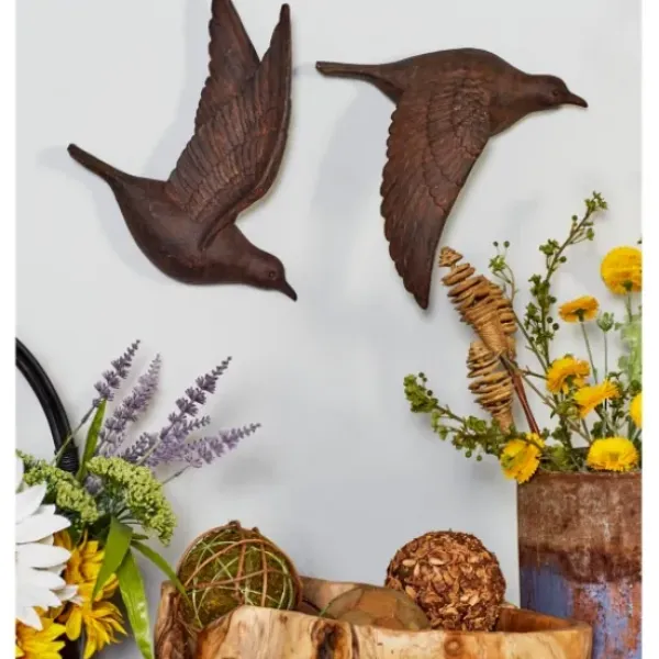 Wall Plaques-Kirkland's Home Flying Birds Wall Sculptures, Set Of 3 Brown