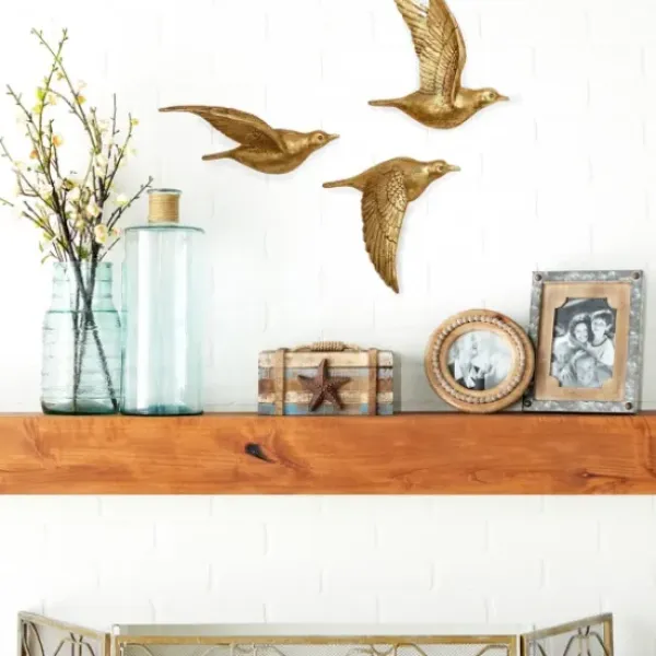 Wall Plaques-Kirkland's Home Flying Birds Wall Sculptures, Set Of 3 Gold