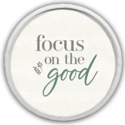 Wall Quotes & Signs-Kirkland's Home Focus On The Good Round Framed Plaque White