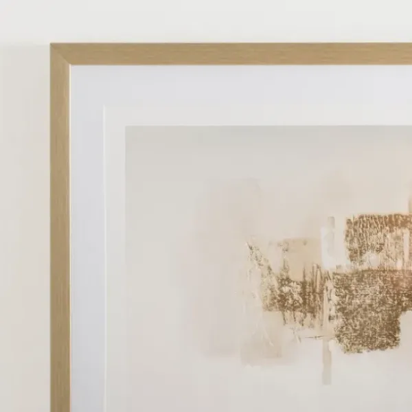 Framed Art-Kirkland's Home Foil Strokes Embossed Framed Art Print Gold