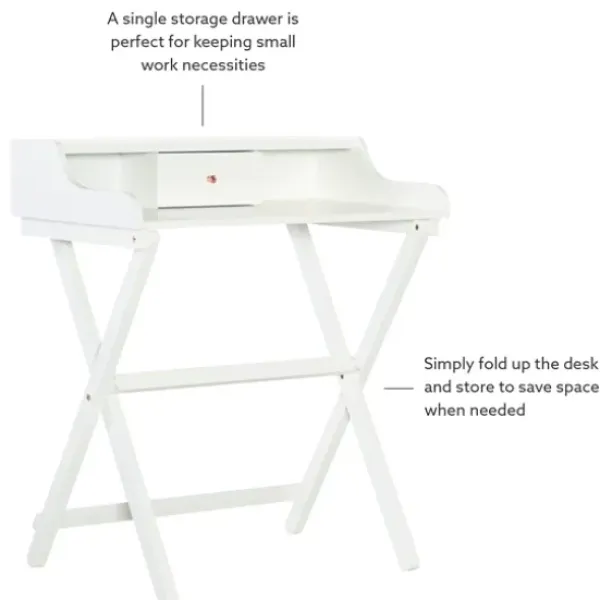 Office Furniture-Kirkland's Home Folding Caty Desk White
