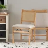 Accent Chairs-Kirkland's Home Folding Rat Cane Back Cushioned Chair Tan