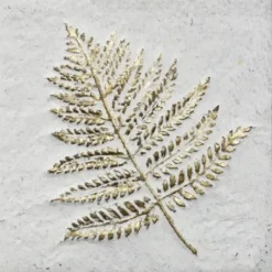 Wall Plaques-Kirkland's Home Foliole Relief Gold Leave Ii Wall Art White/Gold