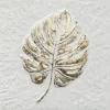 Wall Plaques-Kirkland's Home Foliole Relief Gold Leave Iii Wall Art White/Gold