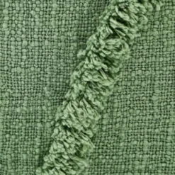 Pillows-Kirkland's Home Forest Fringe Diamond Pillow, 20 In. Green