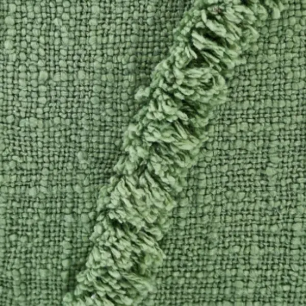 Pillows-Kirkland's Home Forest Fringe Diamond Pillow, 20 In. Green