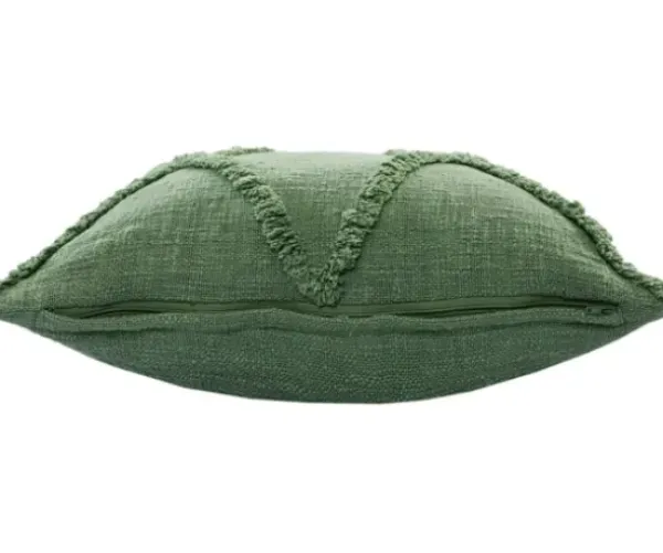 Pillows-Kirkland's Home Forest Fringe Diamond Pillow, 20 In. Green