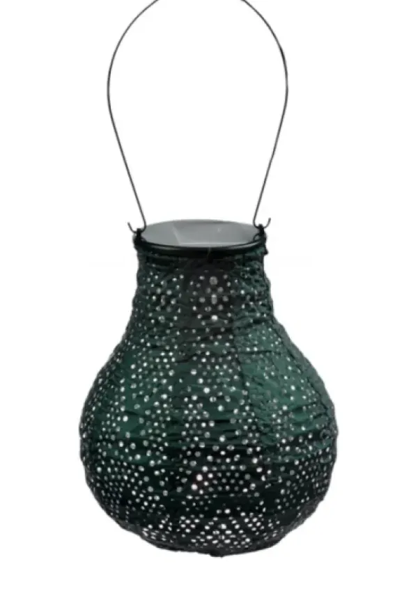 Outdoor Lighting-Kirkland's Home Forest Ikat Bulb Hanging Led Outdoor Lantern Green