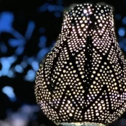 Outdoor Lighting-Kirkland's Home Forest Ikat Bulb Hanging Led Outdoor Lantern Green