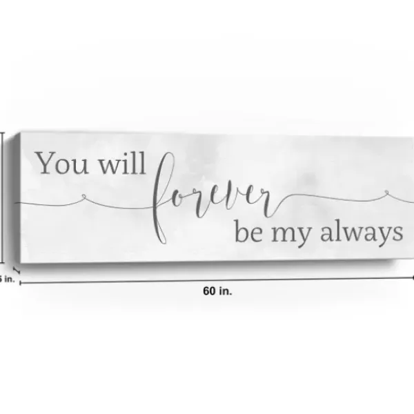 Wall Quotes & Signs-Kirkland's Home Forever Be My Always Canvas Art Print White/Gray