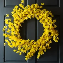 Wreaths-Kirkland's Home Forsythia Flowers Wreath Yellow