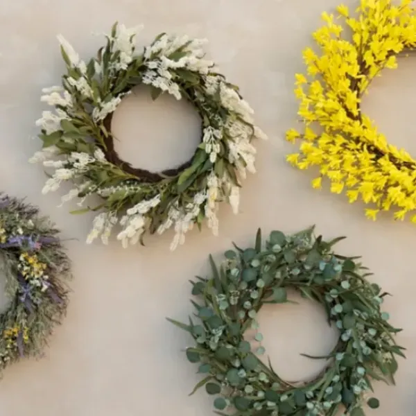 Wreaths-Kirkland's Home Forsythia Flowers Wreath Yellow