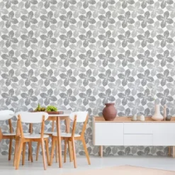 Wall Murals & Wall Decals-Kirkland's Home Four-Leafed Pattern Peel And Stick Wall Mural Black/White