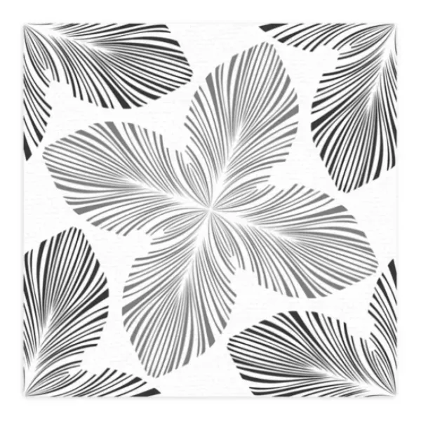 Wall Murals & Wall Decals-Kirkland's Home Four-Leafed Pattern Peel And Stick Wall Mural Black/White